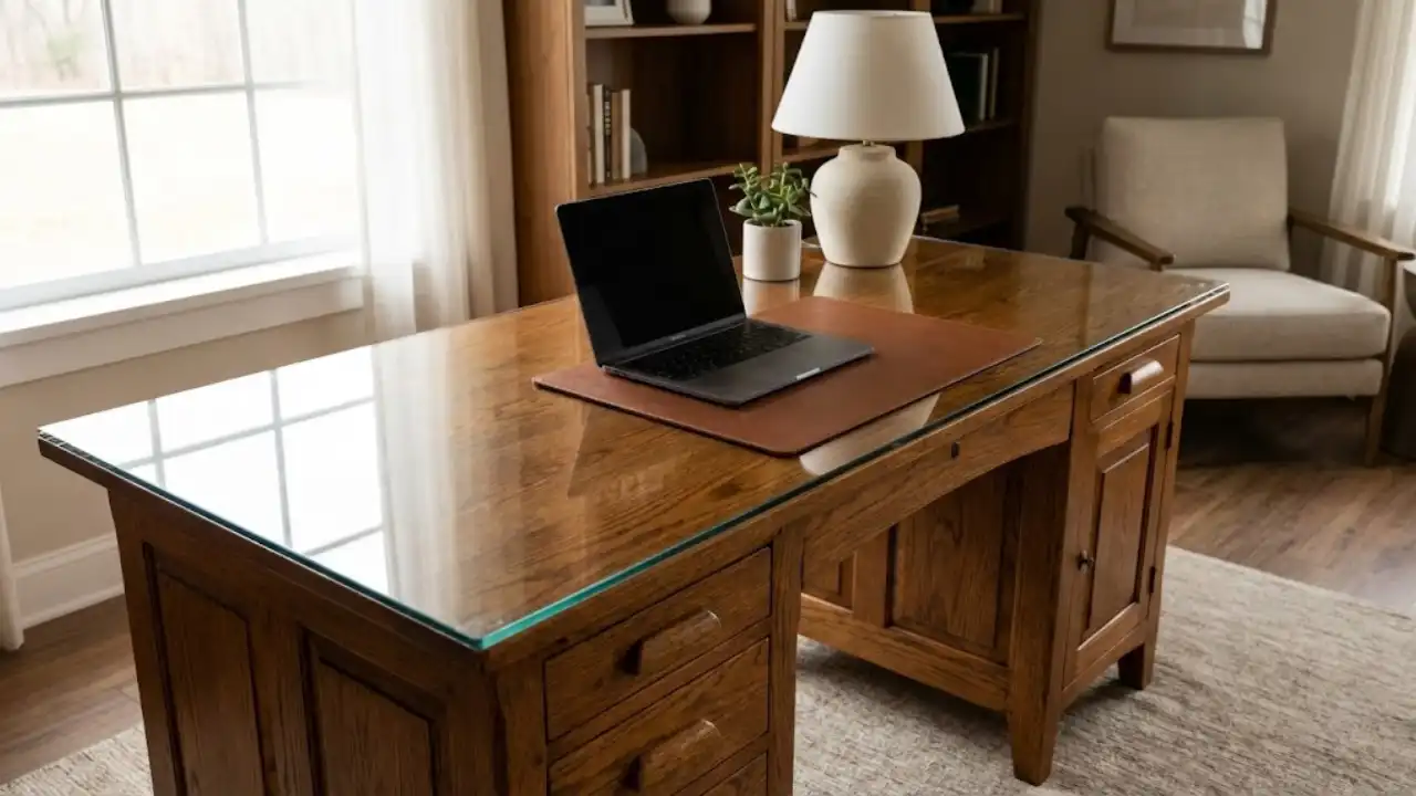 How Our Lead Glazing Technician Creates Perfect Desktop Glass Tops 2 Adds a Clean, Modern Look Without Changing Your Style