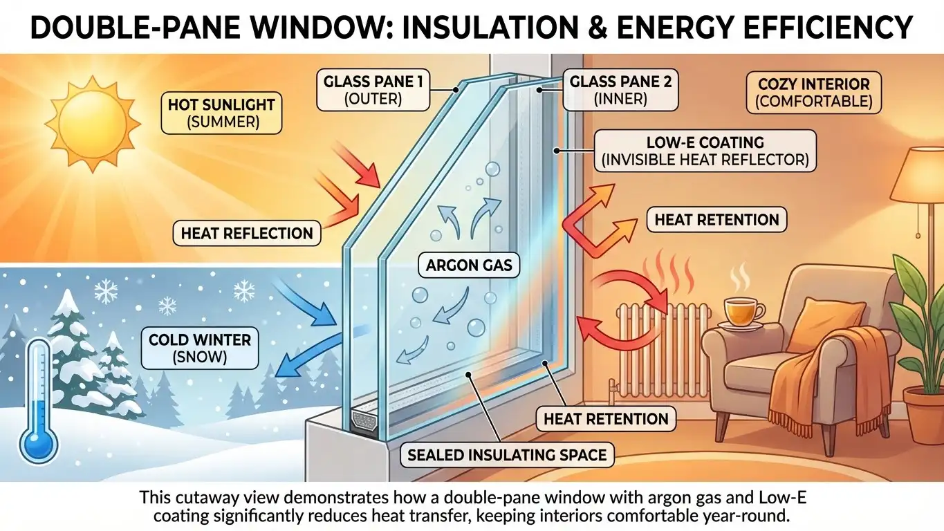 How Double-Pane Windows Work with Low-E Glass
