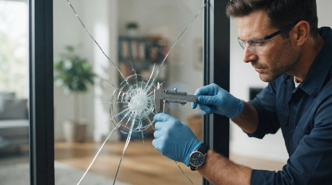 What the Size, Location, and Pattern of a Glass Crack Actually Tells a Professional